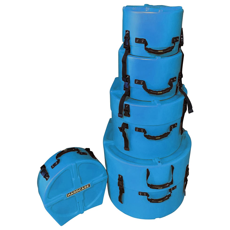 Image of Hardcase hlrockfus 3lb drum cases set rock fusion light blue  komplett gepolstert 10024495 0