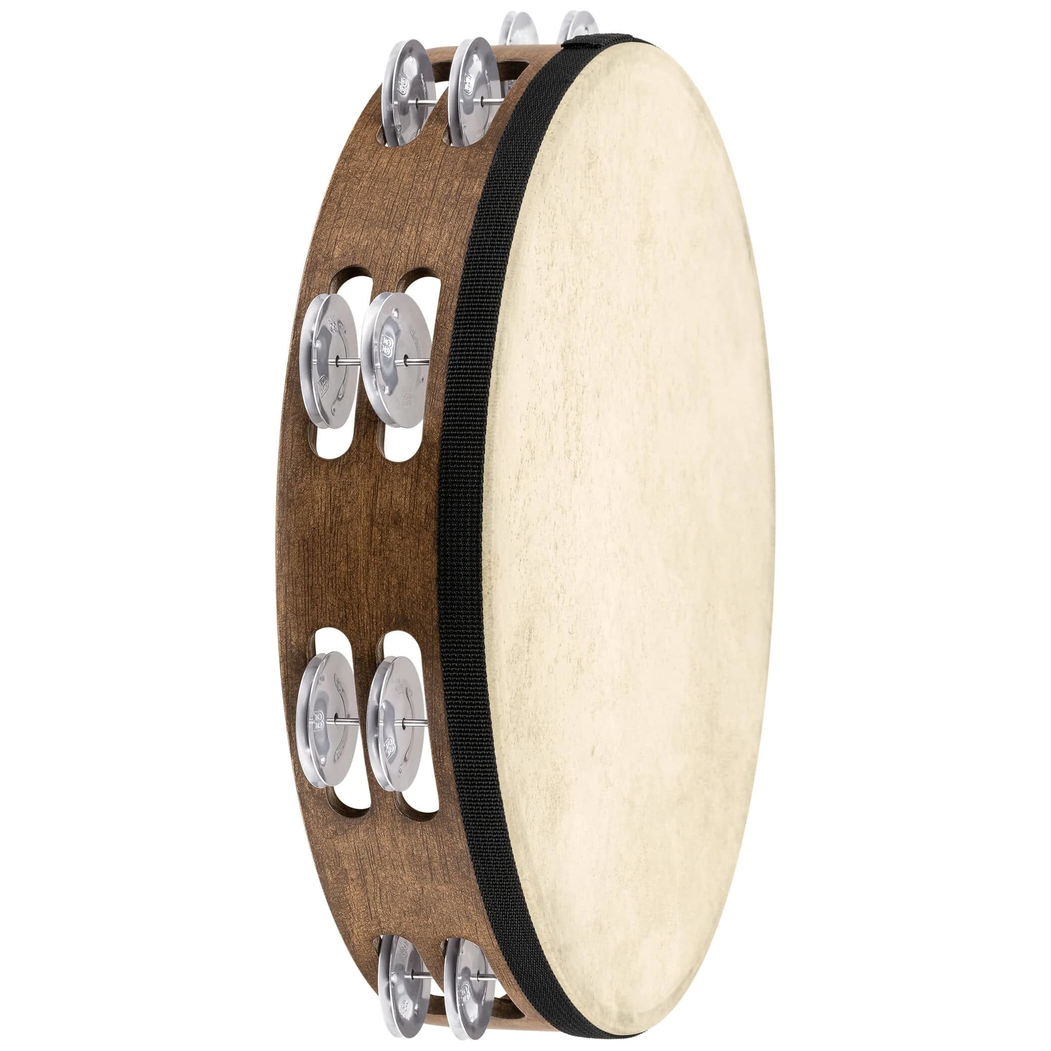 Meinl Percussion - Meinl Percussion FD12TAM - 12 Zoll Tamburello, Walnut Brown, Goat Skin, Aluminum Jingles - 2