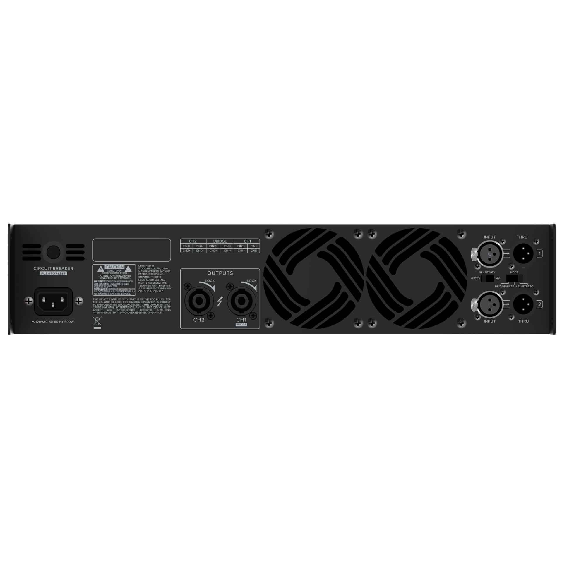 Mackie MX2500 Power Amplifier 2