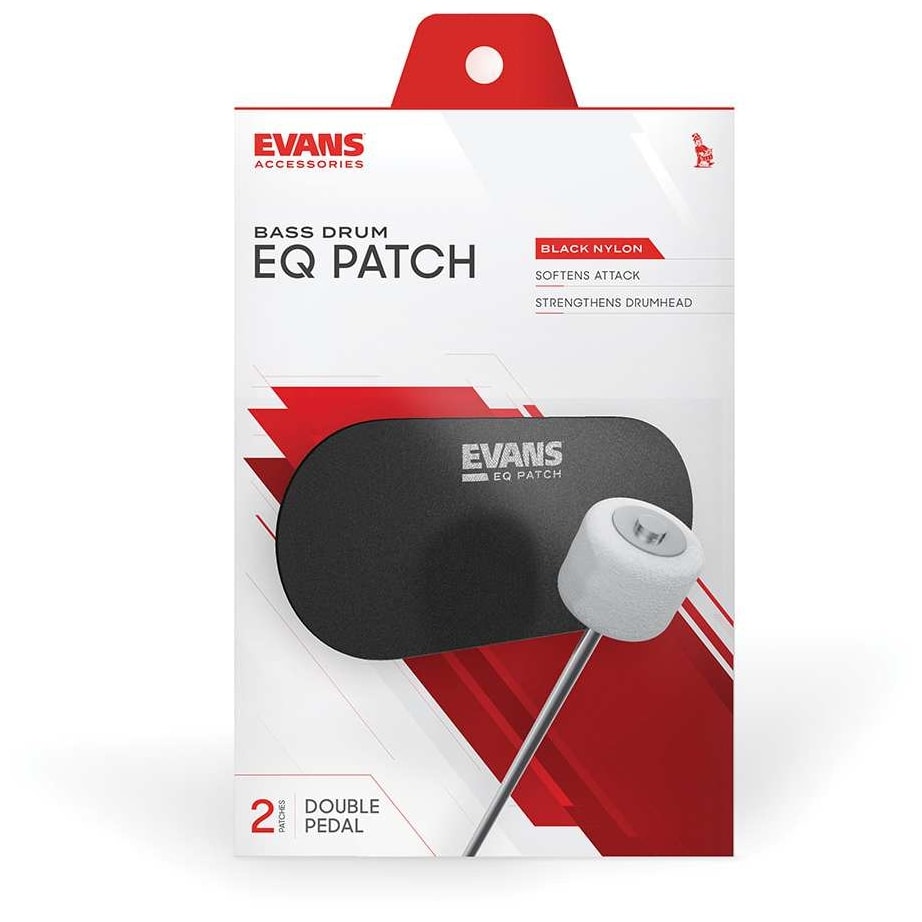 Evans - Evans EQPB2 - Evans EQ Double Pedal Patch - Black Nylon - 2