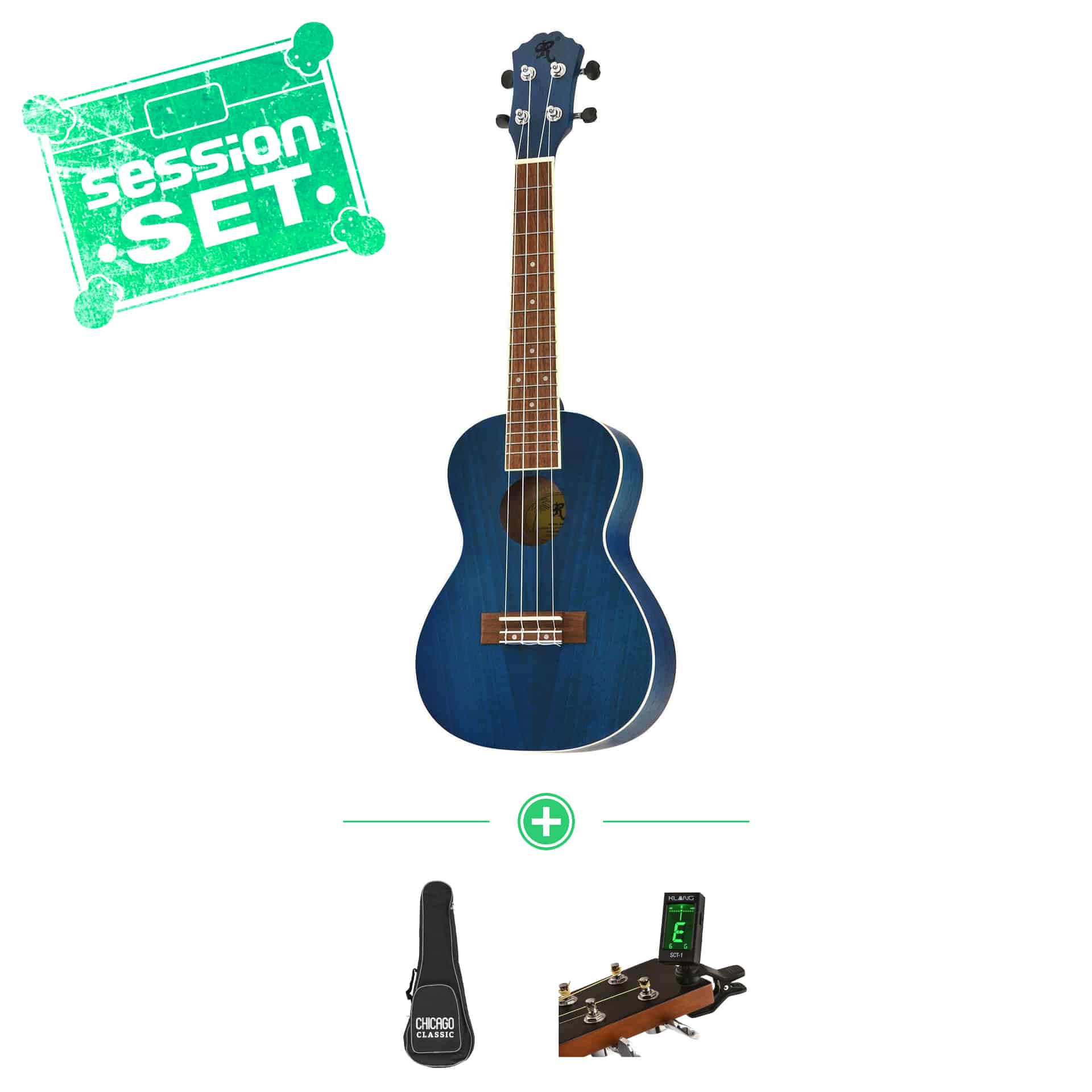 redwood concert ukulele candy blueberry bliss - session set - inkl bag clip-tuner 70000991-1