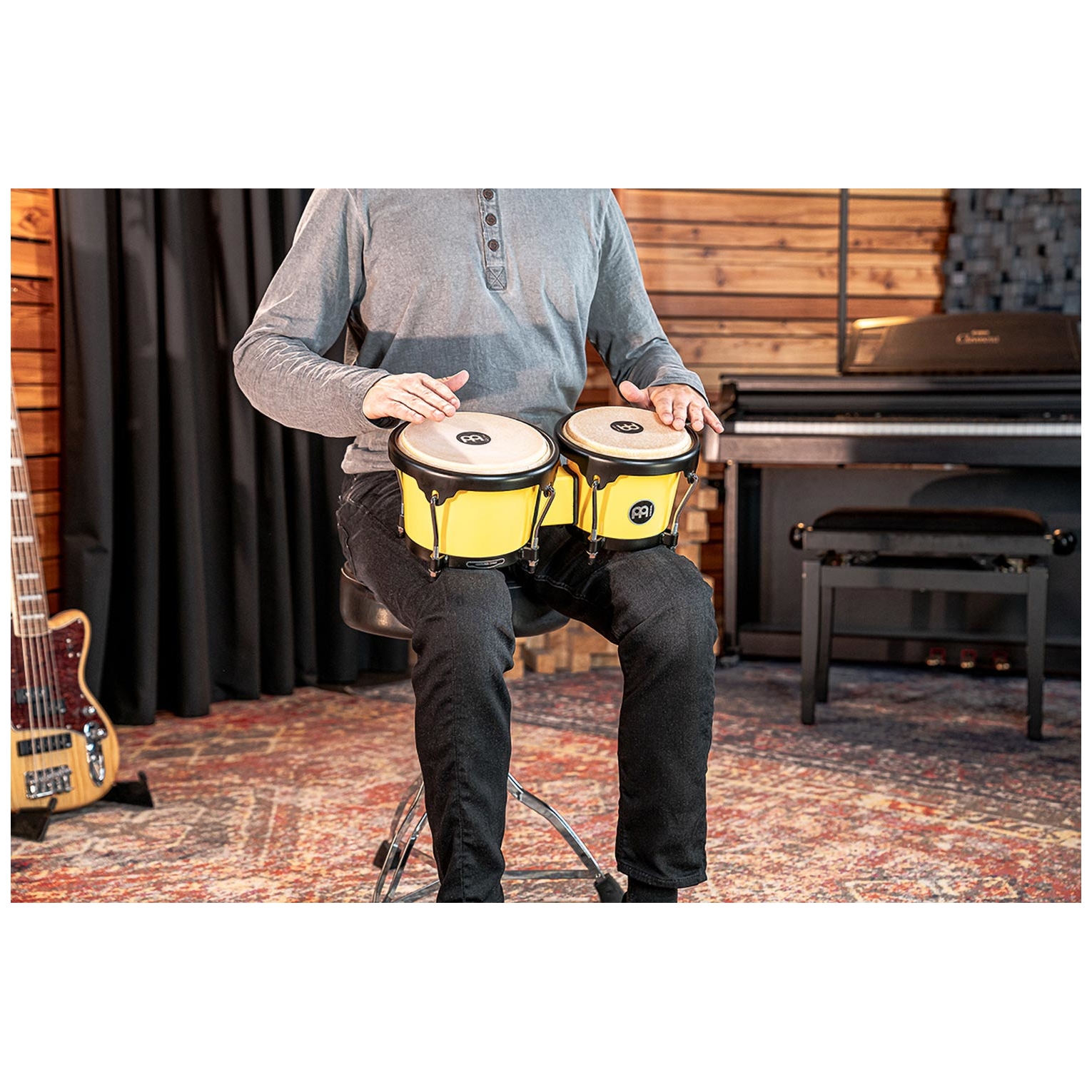 Image of Meinl percussion hb50iy journey series bongo, illuminating yellow 10026801 6
