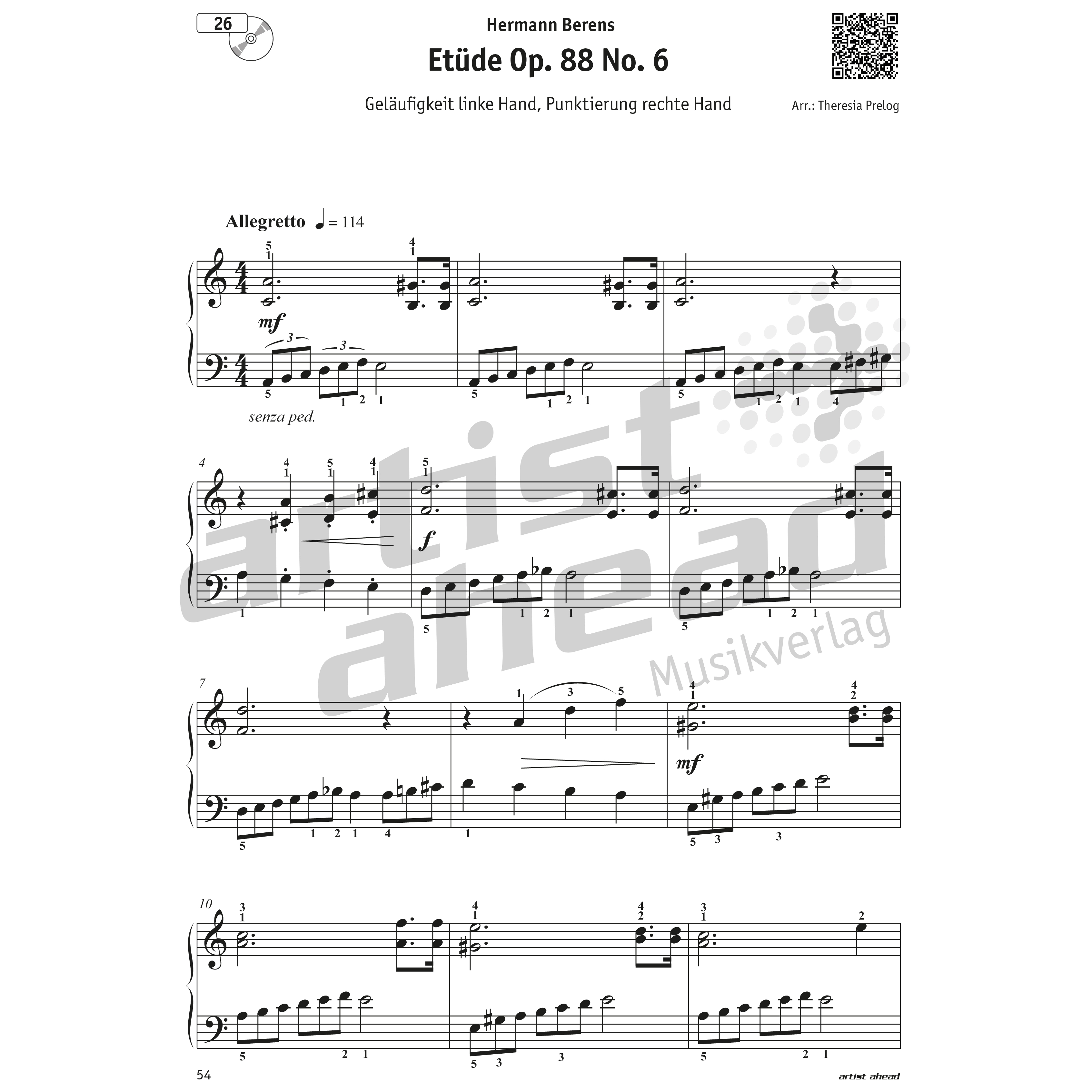 Artist Ahead Meine schönsten Etüden für Klavier 12
