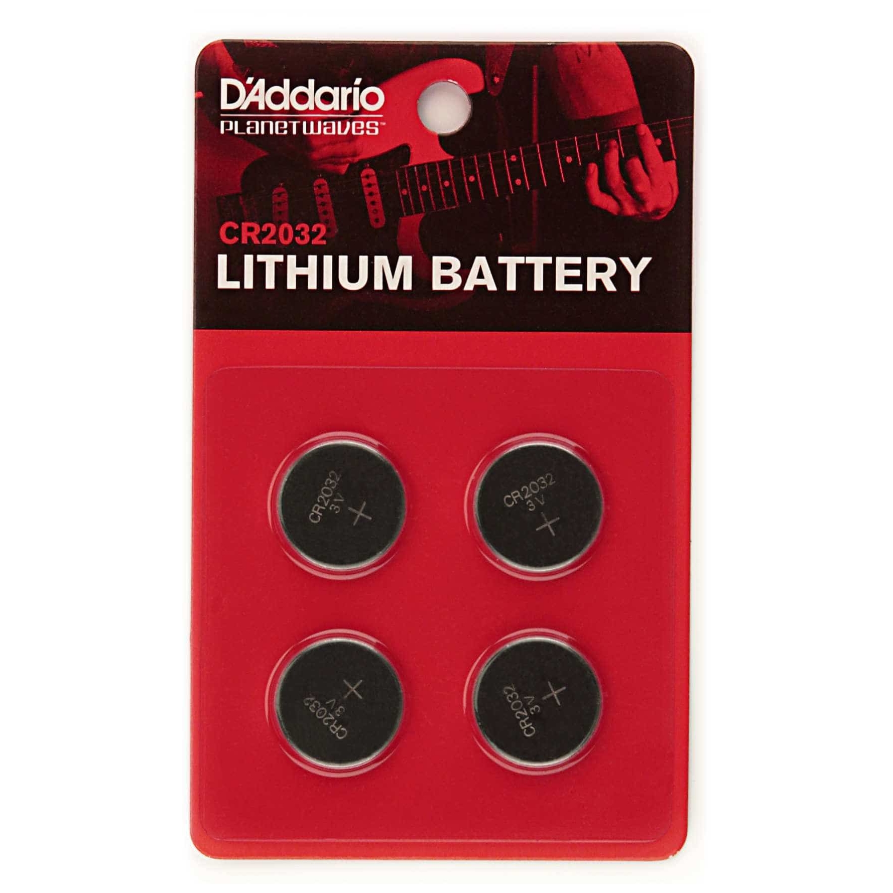 D’Addario - D’Addario PW-CR2032-04 - CR2032 Lithium Knopfbatterien, 4er Pack