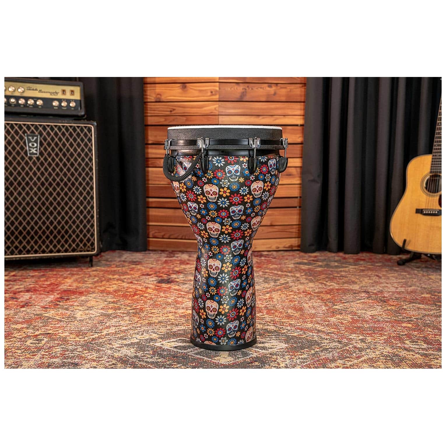 Meinl Percussion - Meinl Percussion JD14DA 14 Jumbo Djembe, Day Of The Dead - 9
