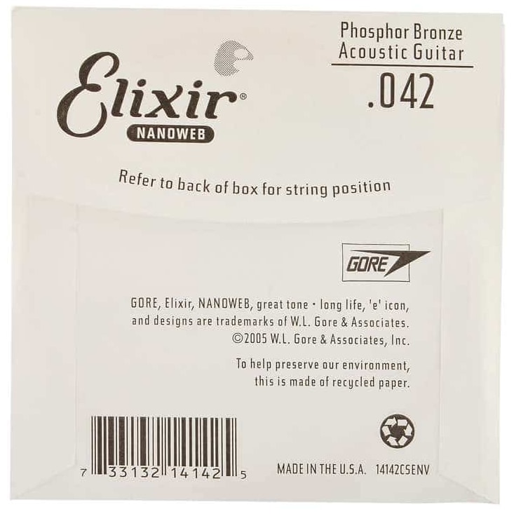Elixir - Elixir 14142 Einzelsaite 042 Nanoweb Phosphor Bronze - 1