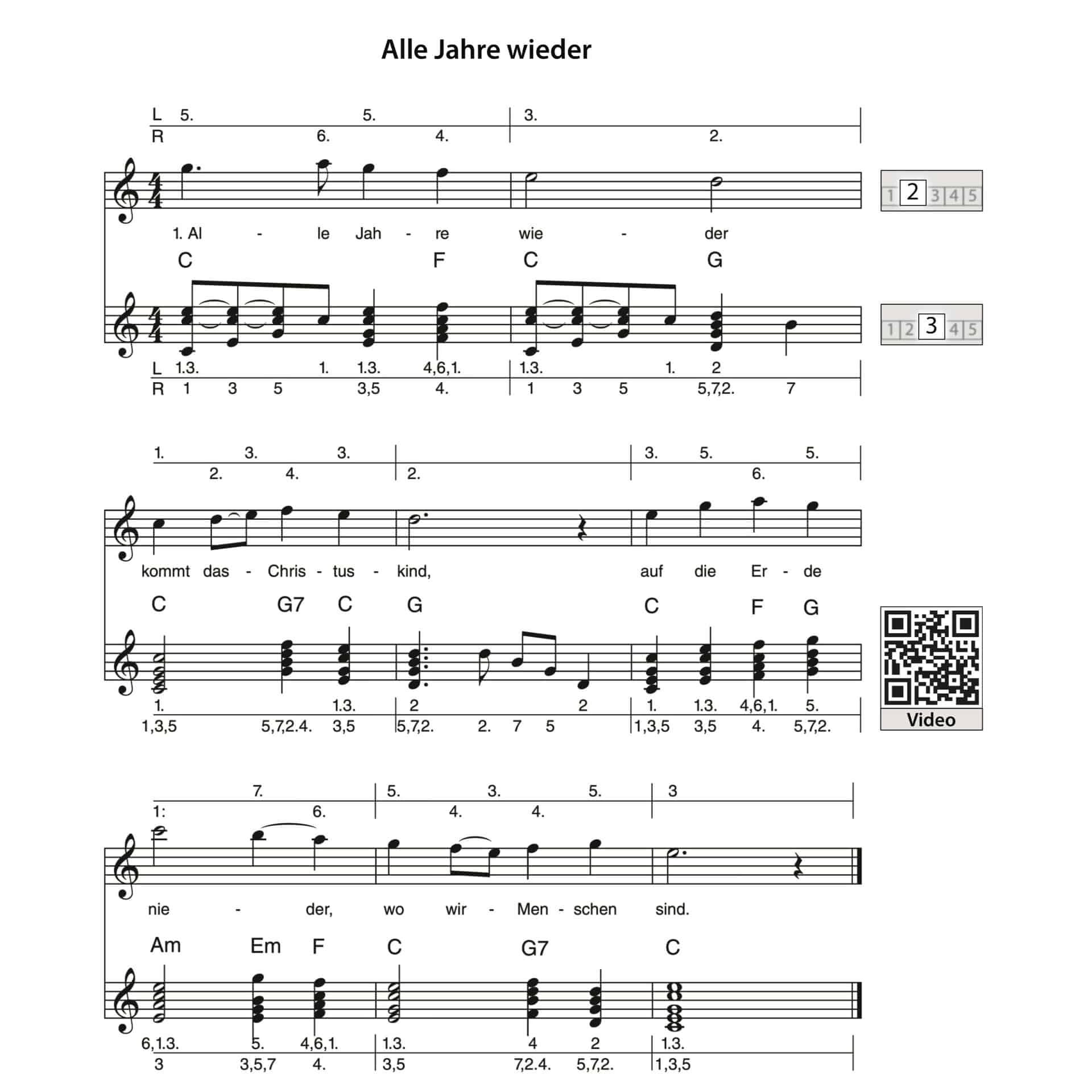  Weihnachtslieder aus alles Welt für Kalimba (17 Töne, C-Dur) 3
