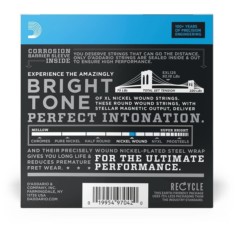 D’Addario EXL125-10P - XL Electric Nickel Wound 10er Pack 009-046 10019738-1