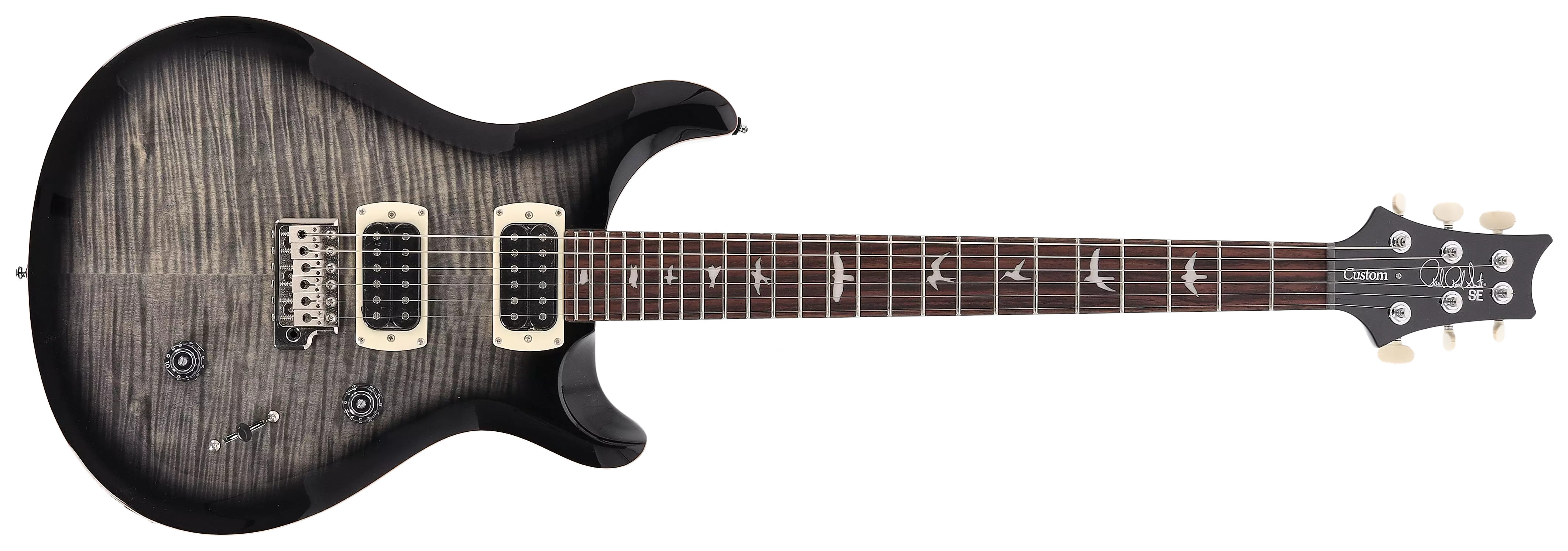PRS SE Custom 24 Faded Gray Black Burst - session Select  - 1