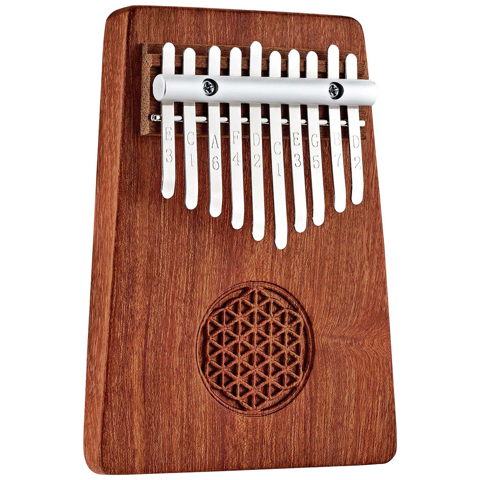 Meinl Sonic Energy - Meinl Sonic Energy KL1002FOL Solid Kalimba, 10 Töne, Blume des Lebens Sambesi-Mammutbaumho - 7