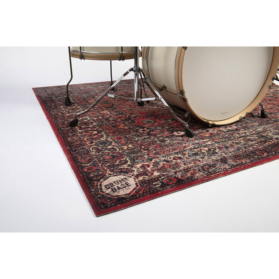DRUMnBASE 185 x 160 cm Vintage Drum Mat Original Red 2