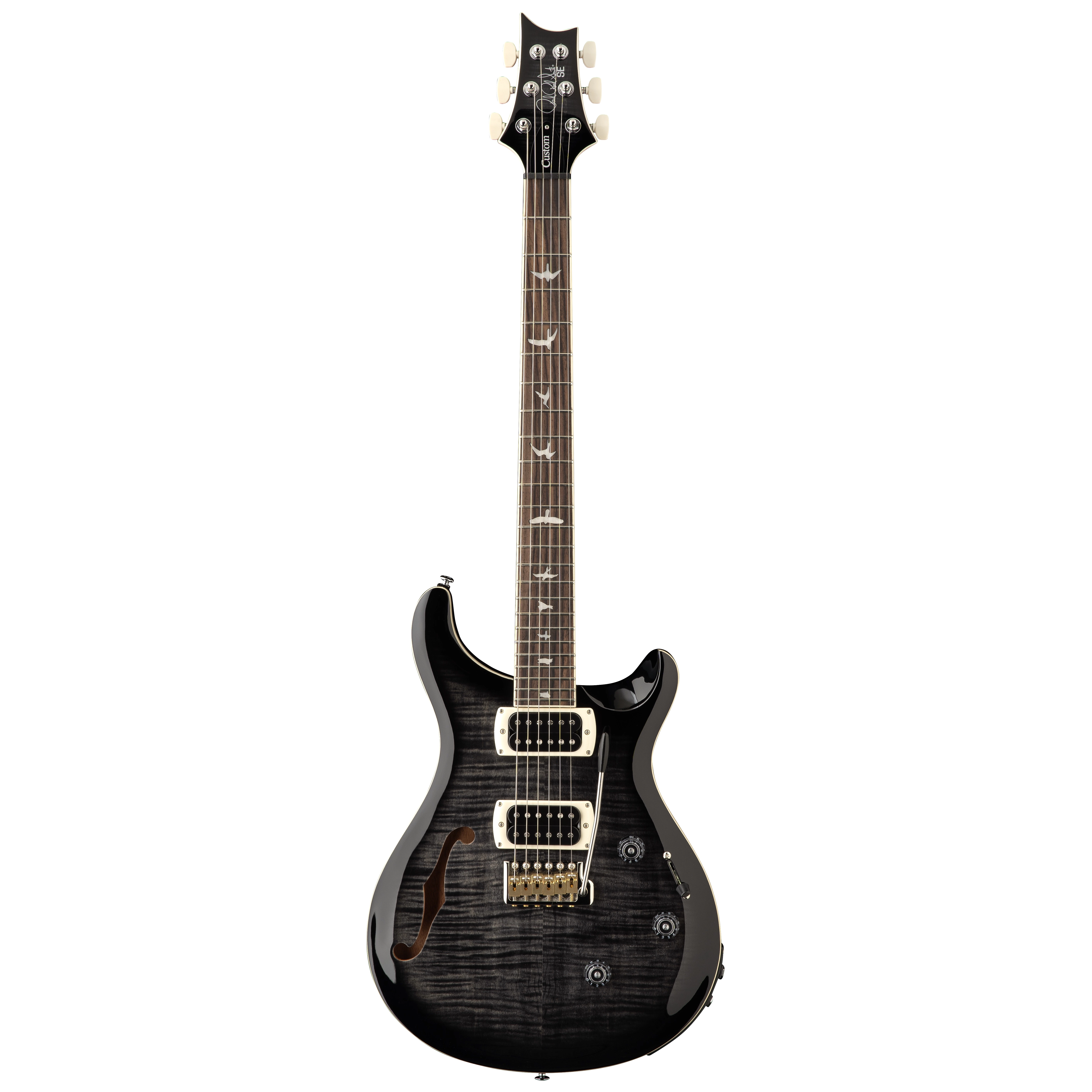 PRS SE Custom 24 Semi-Hollow Piezo Charcoal Burst