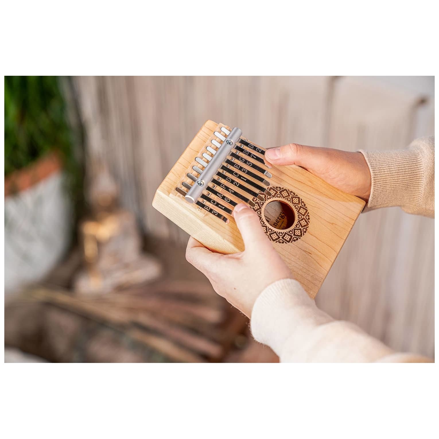 Meinl Sonic Energy - Meinl Sonic Energy KL1009H Soundhole Kalimba, 10 Töne, Ahornholz - 4