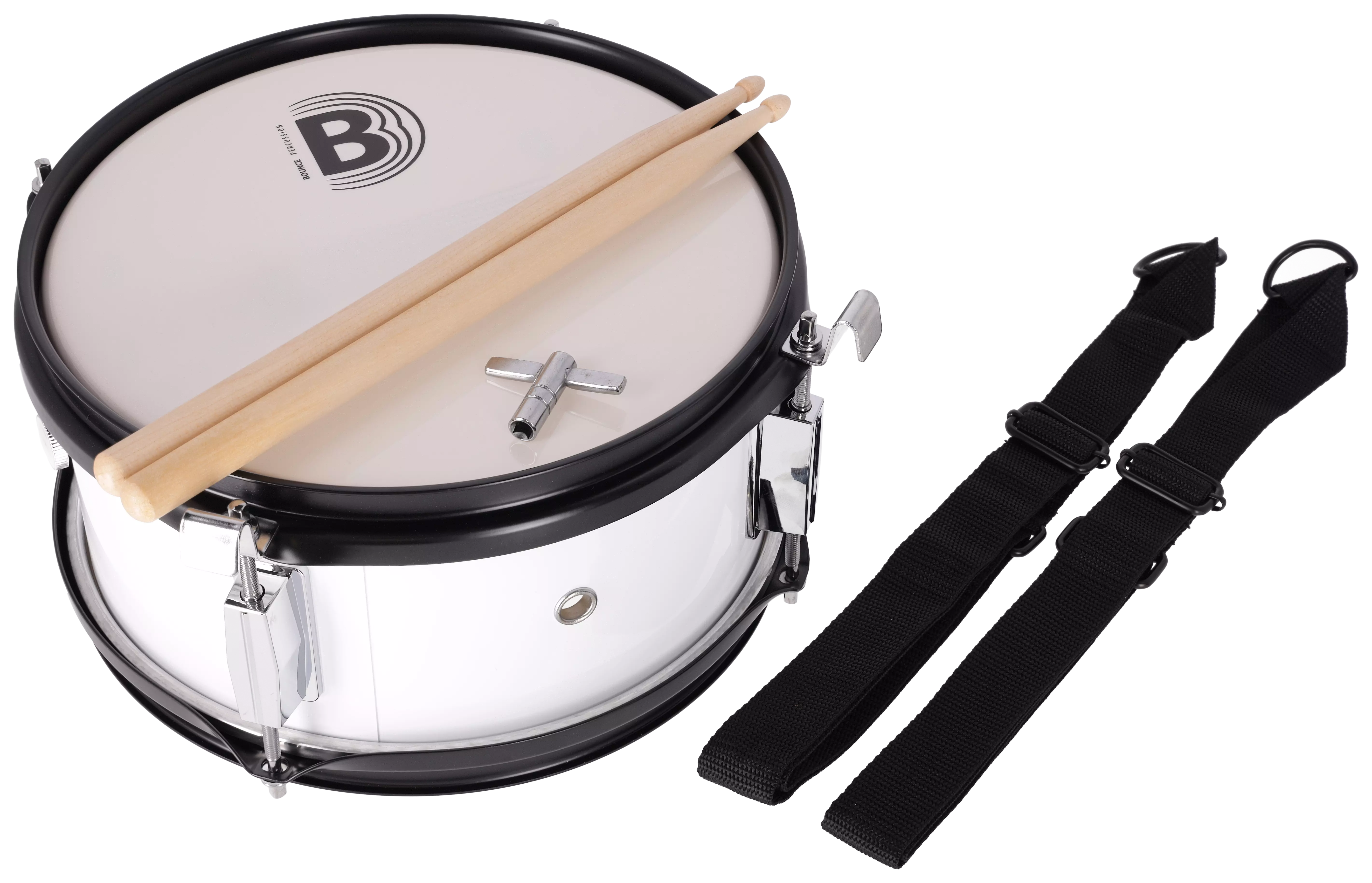 Bounce JMS-1 - Junior Marching Snare 10"x5" white 3