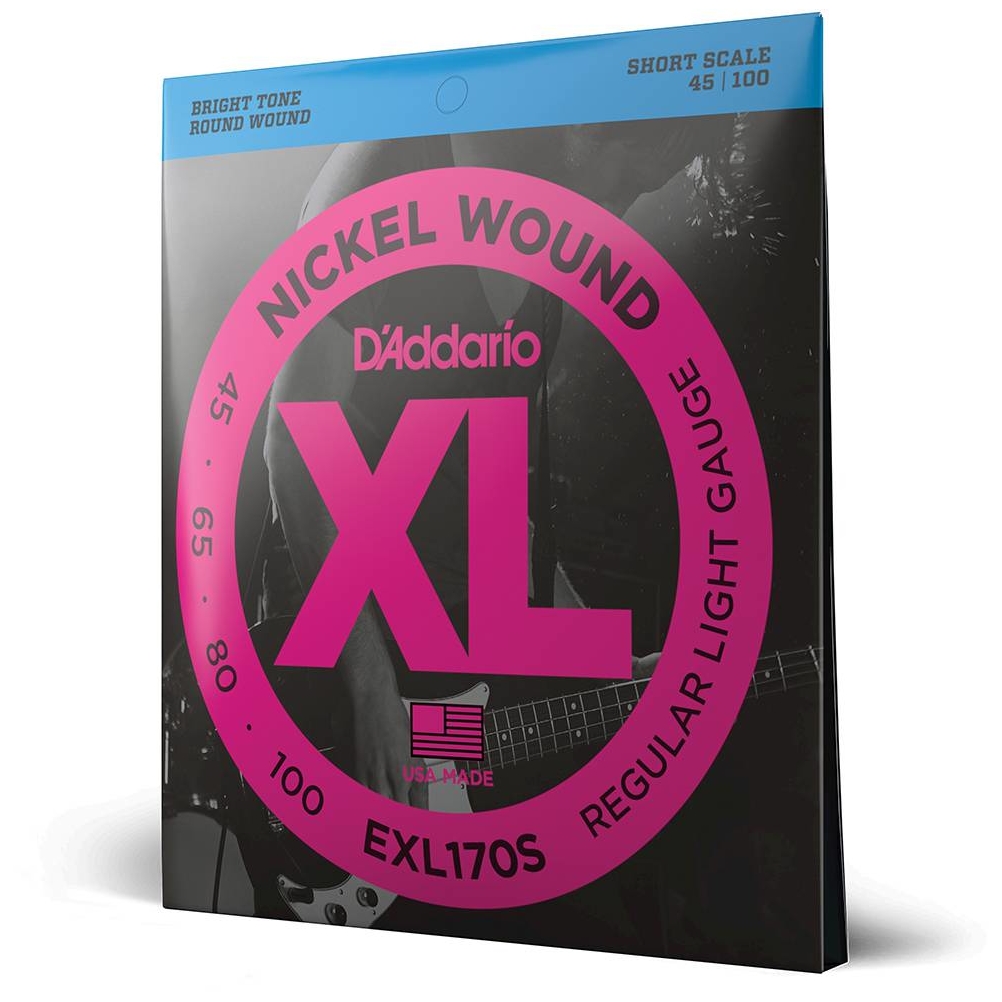 D’Addario - D’Addario EXL170S - XL Bass Nickel Would, Short Scale 45-100 - 2