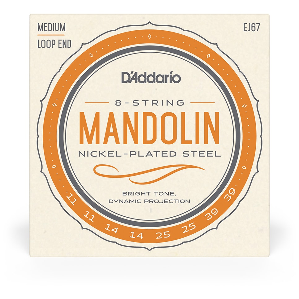 D’Addario EJ67 - Mandoline Nickel Plated Steel 011-039 10019541-0