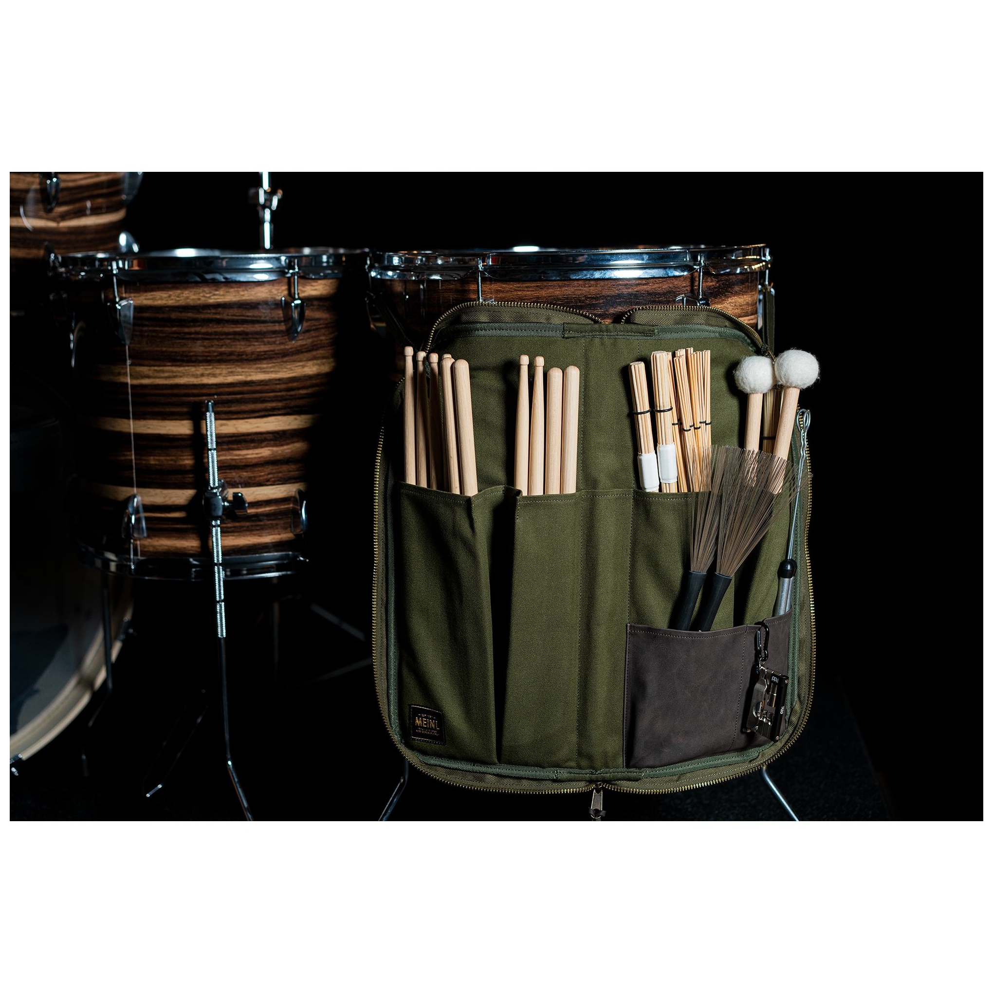Image of Meinl cymbals mwsgr canvas collection stick bag, forrest green 10028398 5