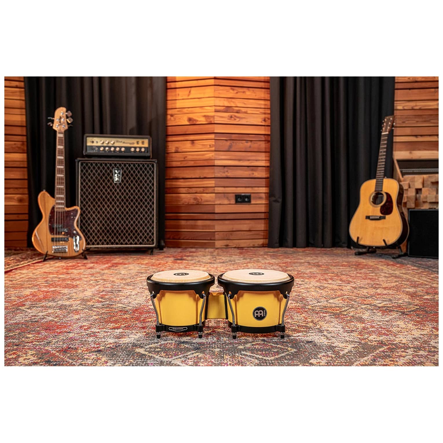 Image of Meinl percussion hb50iy journey series bongo, illuminating yellow 10026801 10