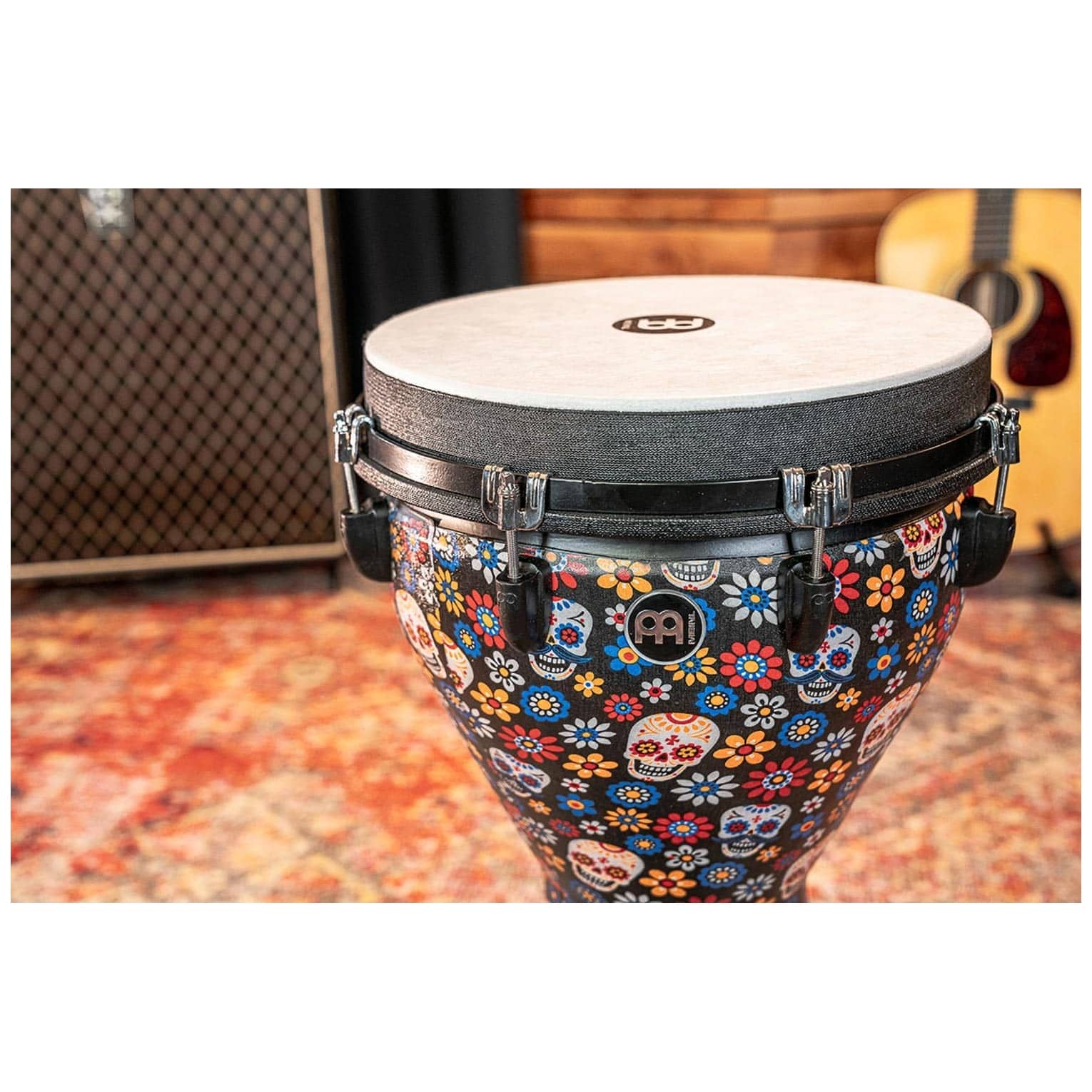 Meinl Percussion - Meinl Percussion JD14DA 14 Jumbo Djembe, Day Of The Dead - 8