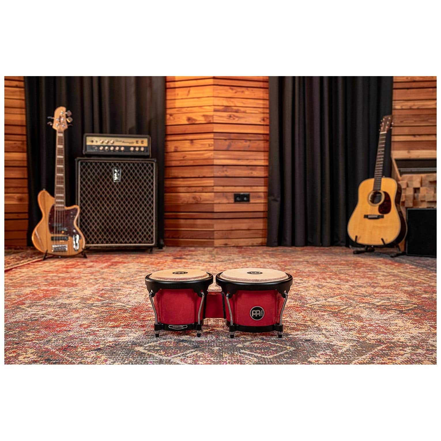 Meinl Percussion - Meinl Percussion HB50R Journey Series Bongo, Red - 10