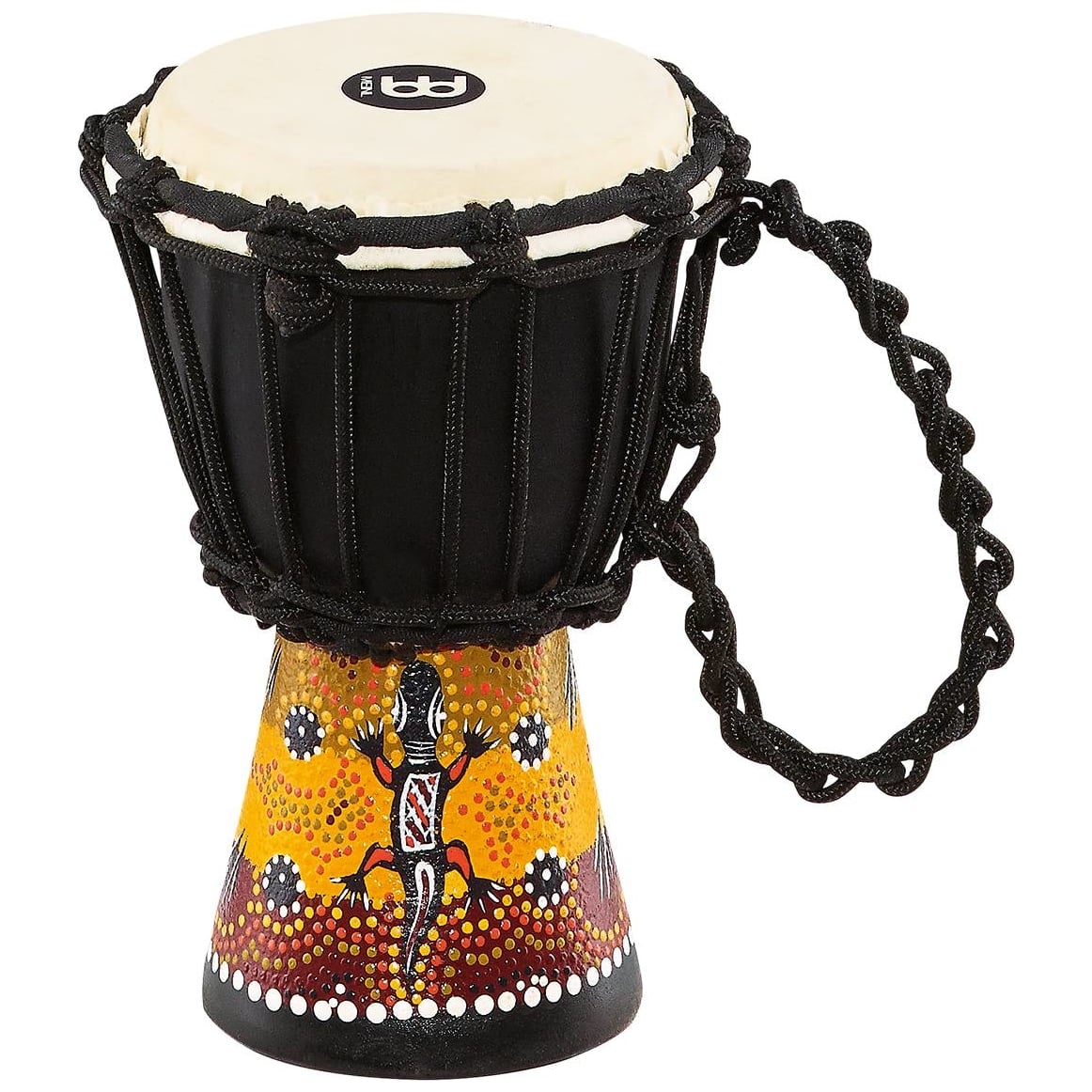 Meinl Percussion - Meinl Percussion HDJ7-XXS - 4 1 2 African Style Mini Djembe, Gecko Design