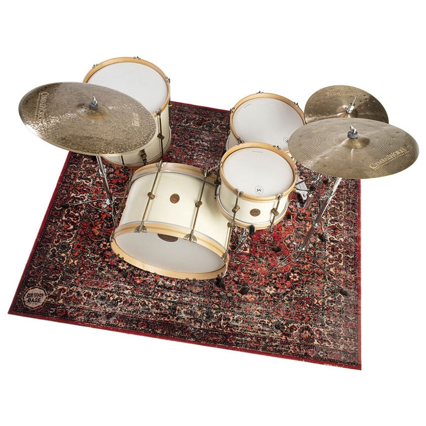 DRUMnBASE 185 x 160 cm Vintage Drum Mat Original Red 6