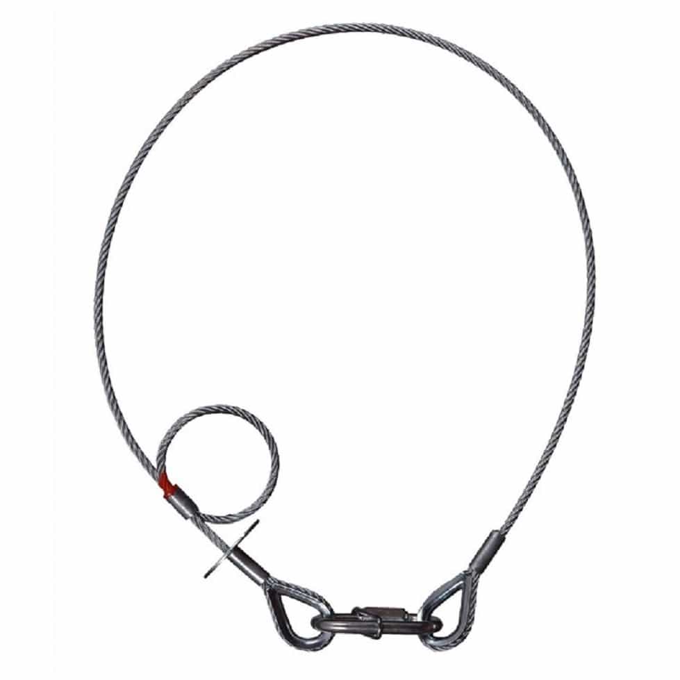 Adam Hall S 33060 SK Sicherungsseil 3 mm mit Fallbremse und Kettenglied - 0,6 m -