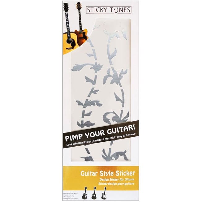  Guitar Style Sticker - Flower Power