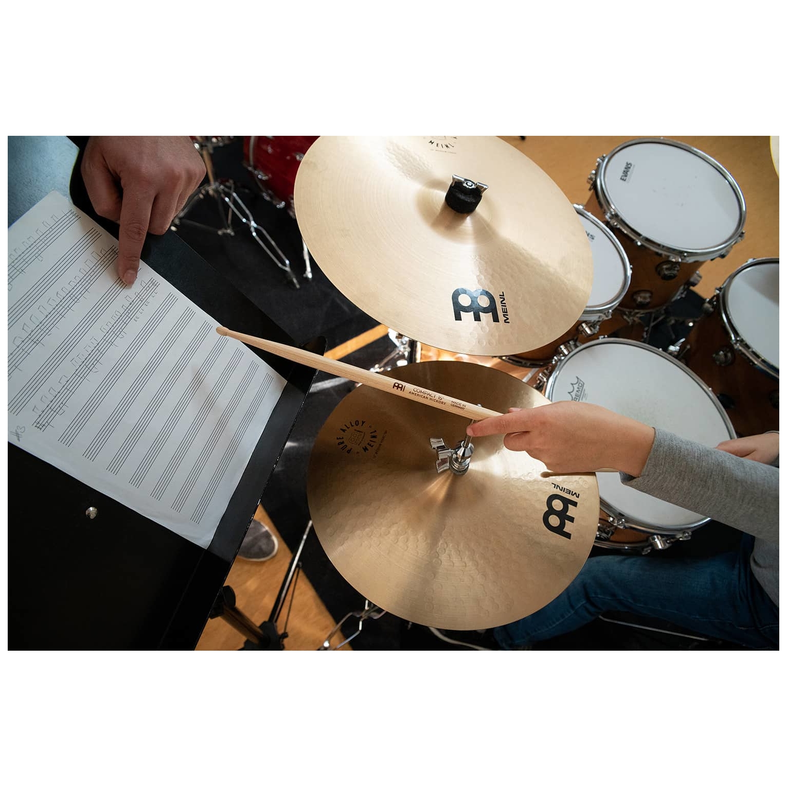 Meinl Stick Brush - Meinl Stick Brush Compact 15 Drumstick American Hickory - 8