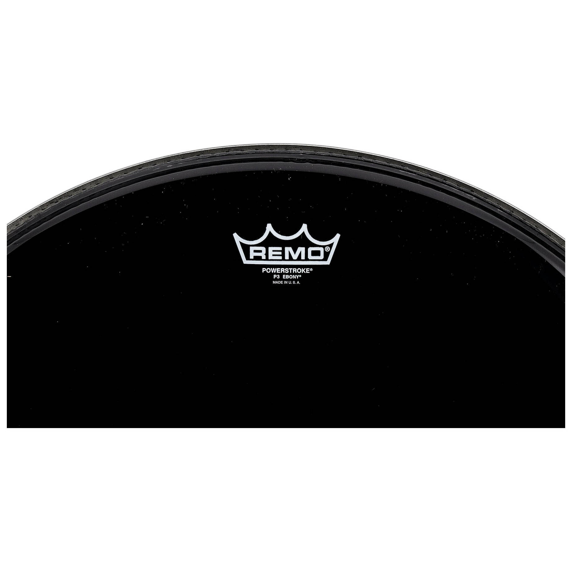 Remo Powerstroke 3 - Bass Drum Fell - 22 Zoll  - Ebony mit Loch 2