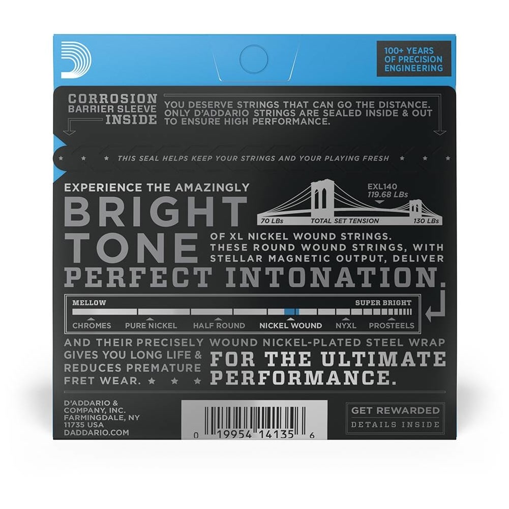 Image of D’addario exl140  xl electric nickel wound  010 052 10005188 1
