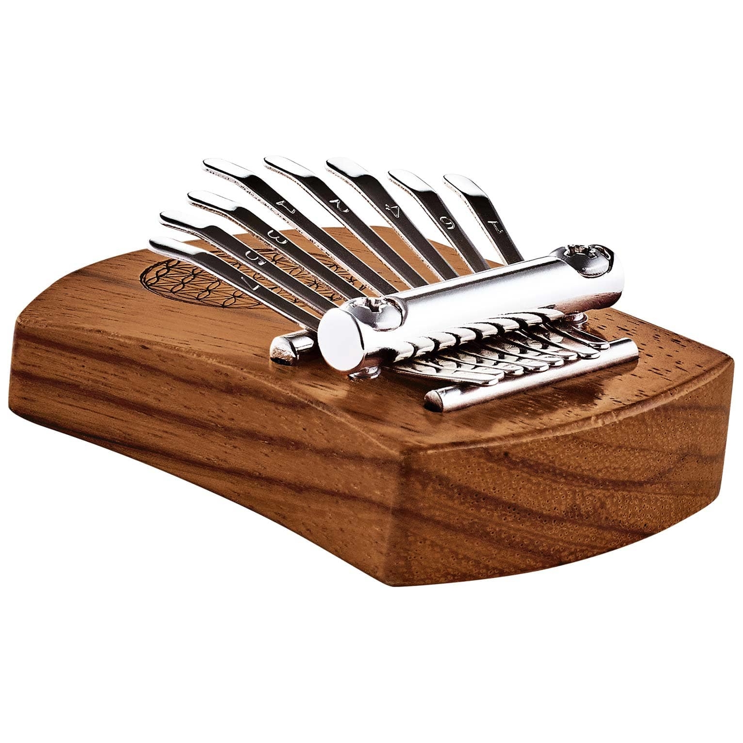 Meinl Sonic Energy - Meinl Sonic Energy KL802FOL Mini Kalimba, 8 Töne, Blume des Lebens, Rotes Zebraholz - 7