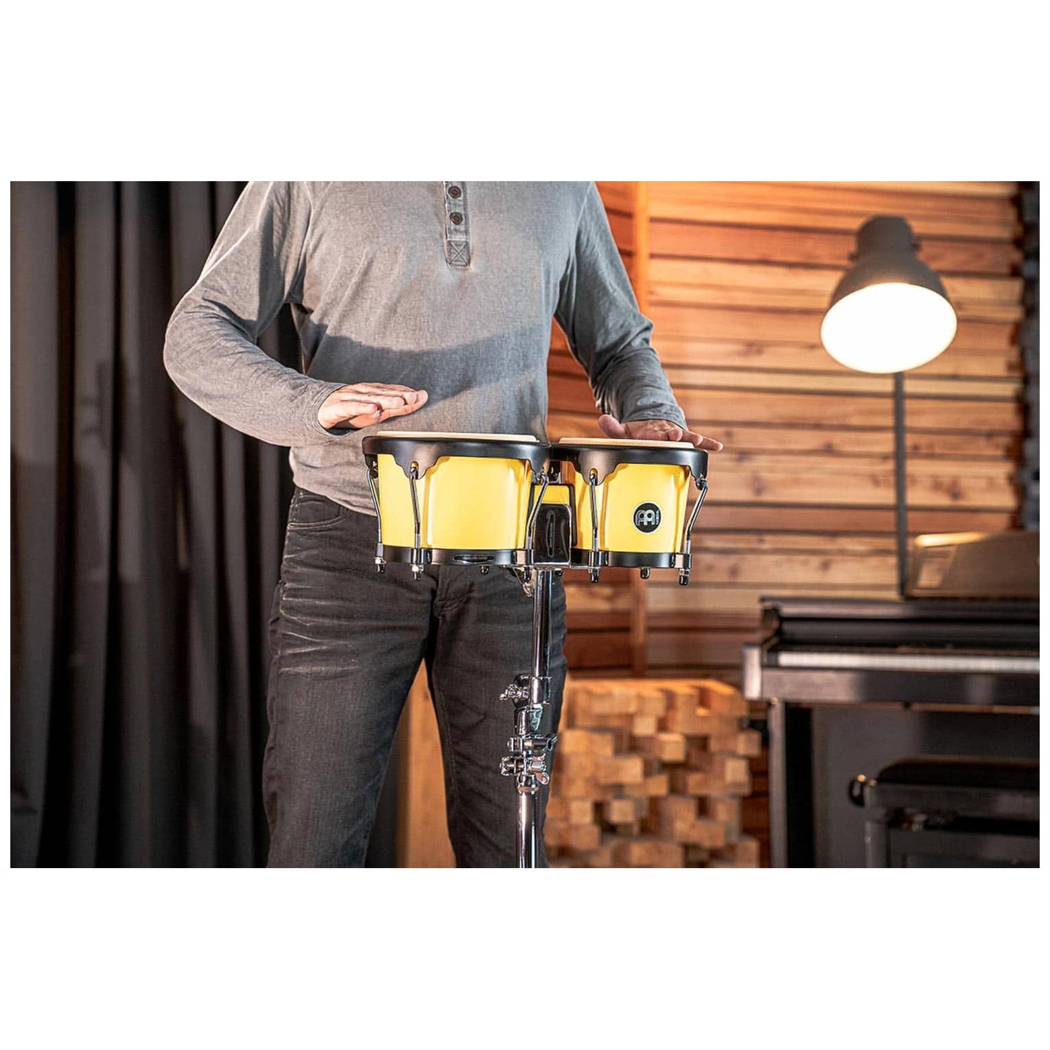 Image of Meinl percussion hb50iy journey series bongo, illuminating yellow 10026801 5