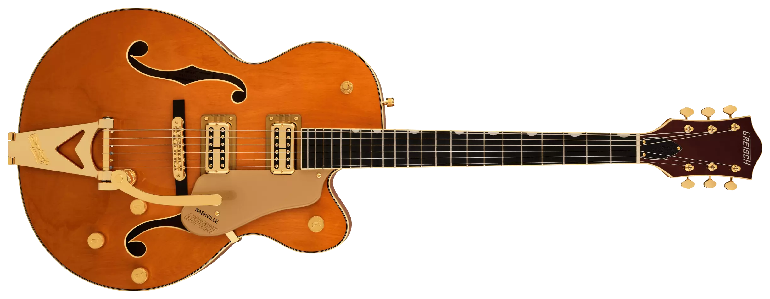 Gretsch Synchromatic Nashville Hollow Body SC Bigsby EB 50's Orange Stain 4