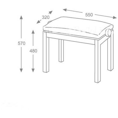 Stand Art - Stand Art Pianobank Premiumline SW matt - 4