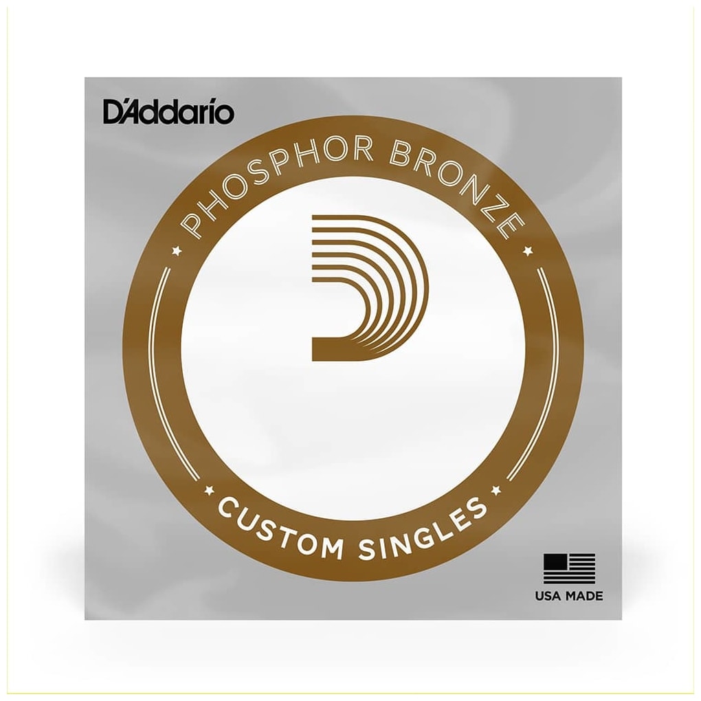D’Addario - D’Addario PB023 Phosphor Bronze Wound Acoustic Guitar Single String, .023