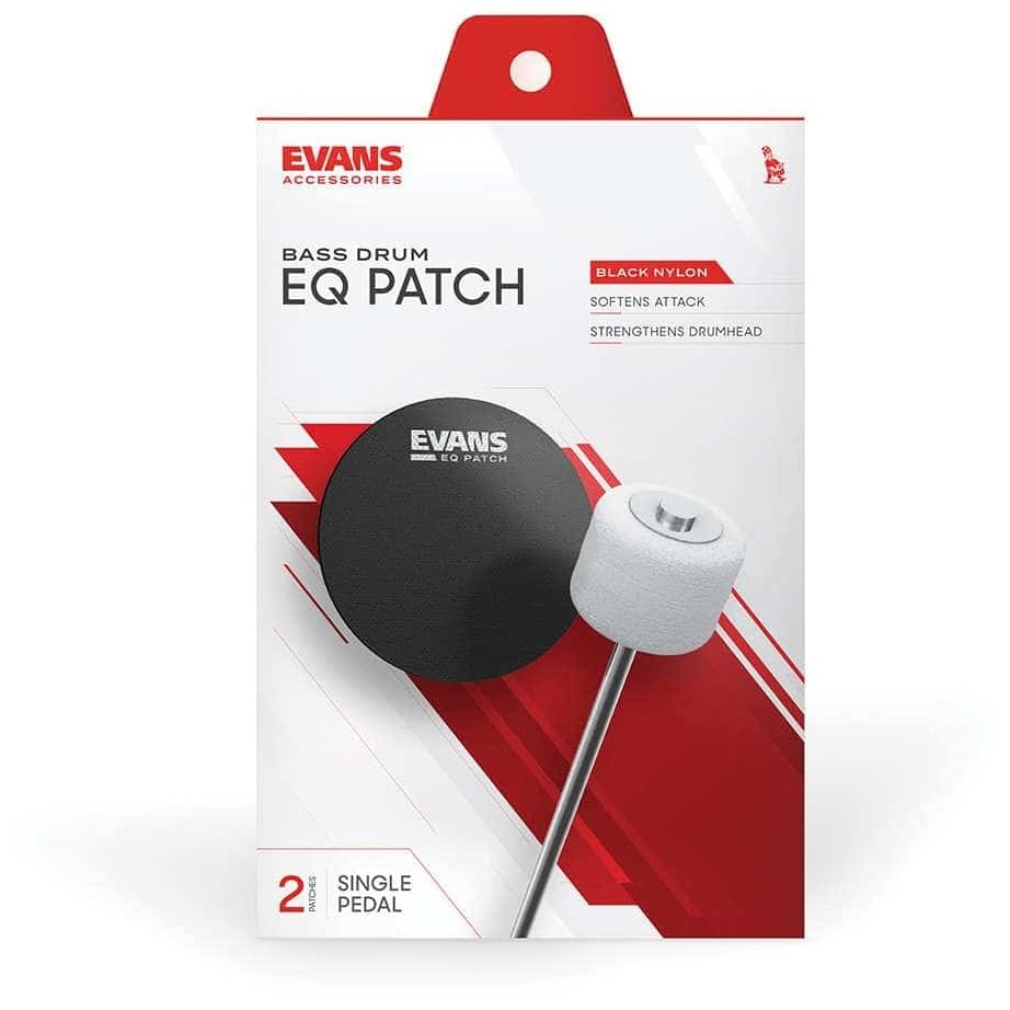 Evans - Evans EQPB1 - Evans EQ Single Pedal Patch - Black Nylon - 2