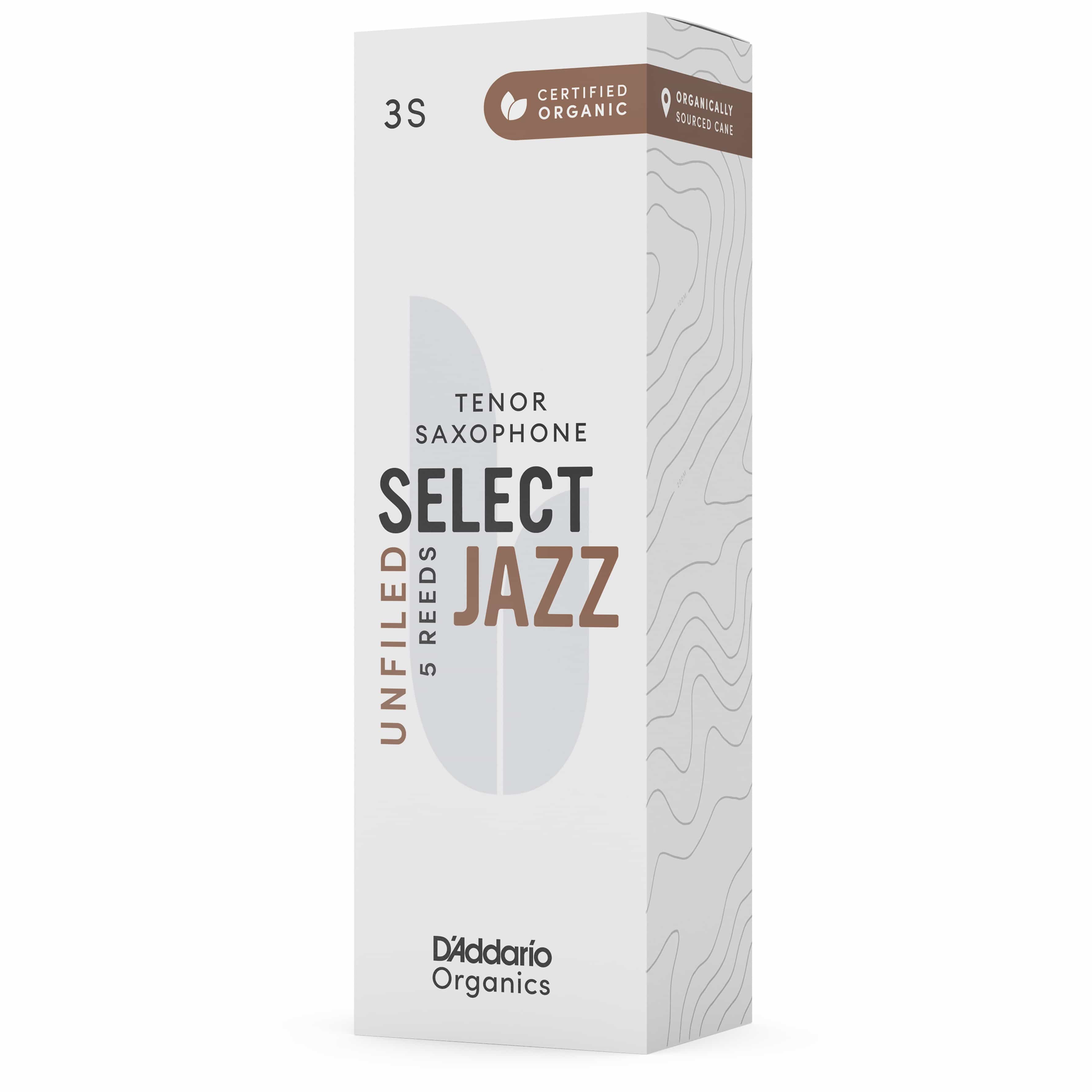 D’Addario Woodwinds Organic Select Jazz Unfiled - Tenor Saxophone 3S - 5er Pack