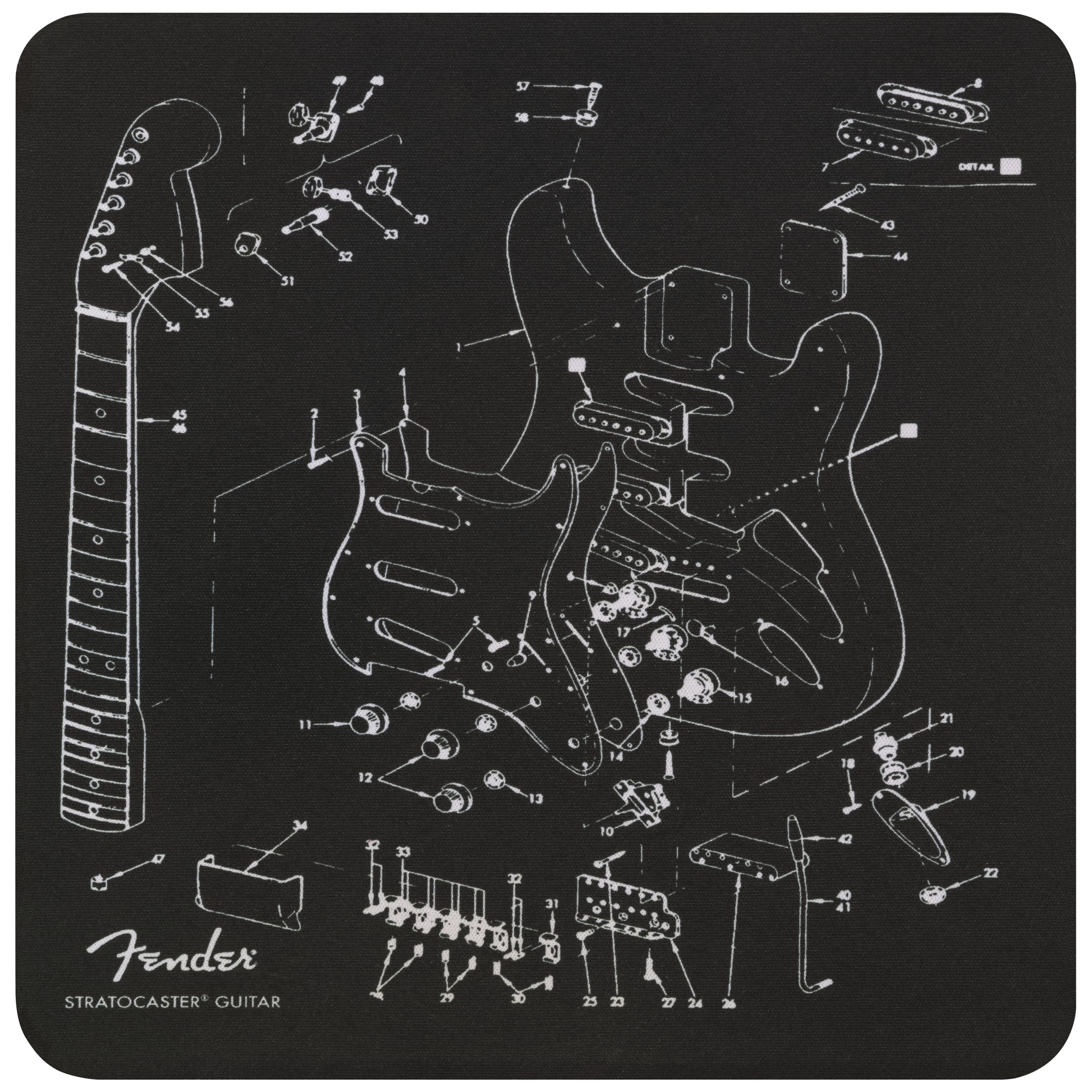 Fender Mousepad Exploded Strat