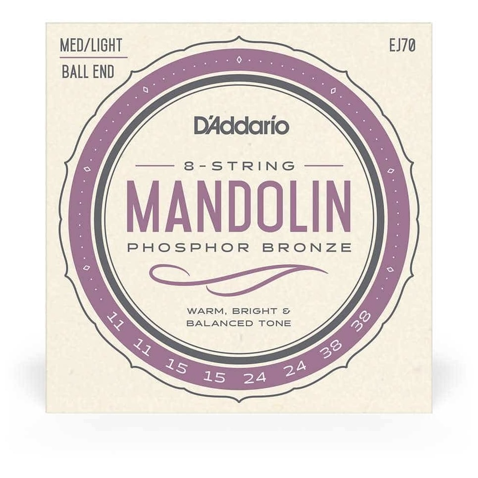 D’Addario - D’Addario EJ70 - Mandoline Phosphor Bronze, Ball End 011-038 - 1