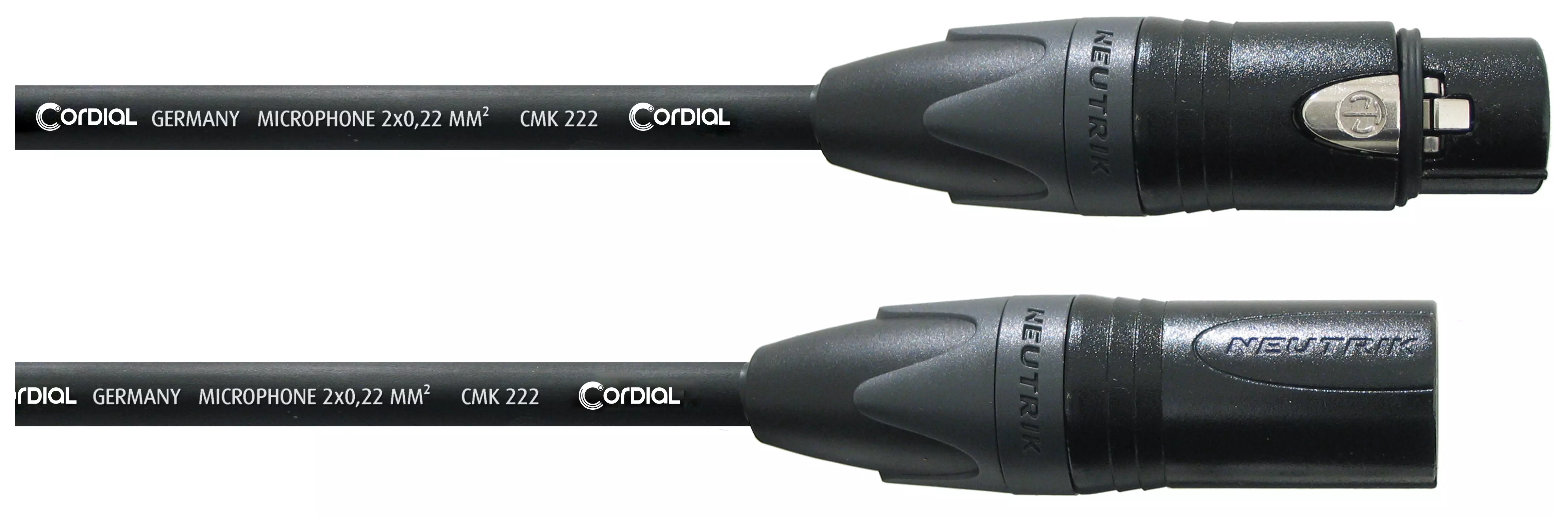 Cordial Mikrofonkabel CPM 5 FM - 5,0 m, NEUTRIK XLR female / XLR male, schwarz