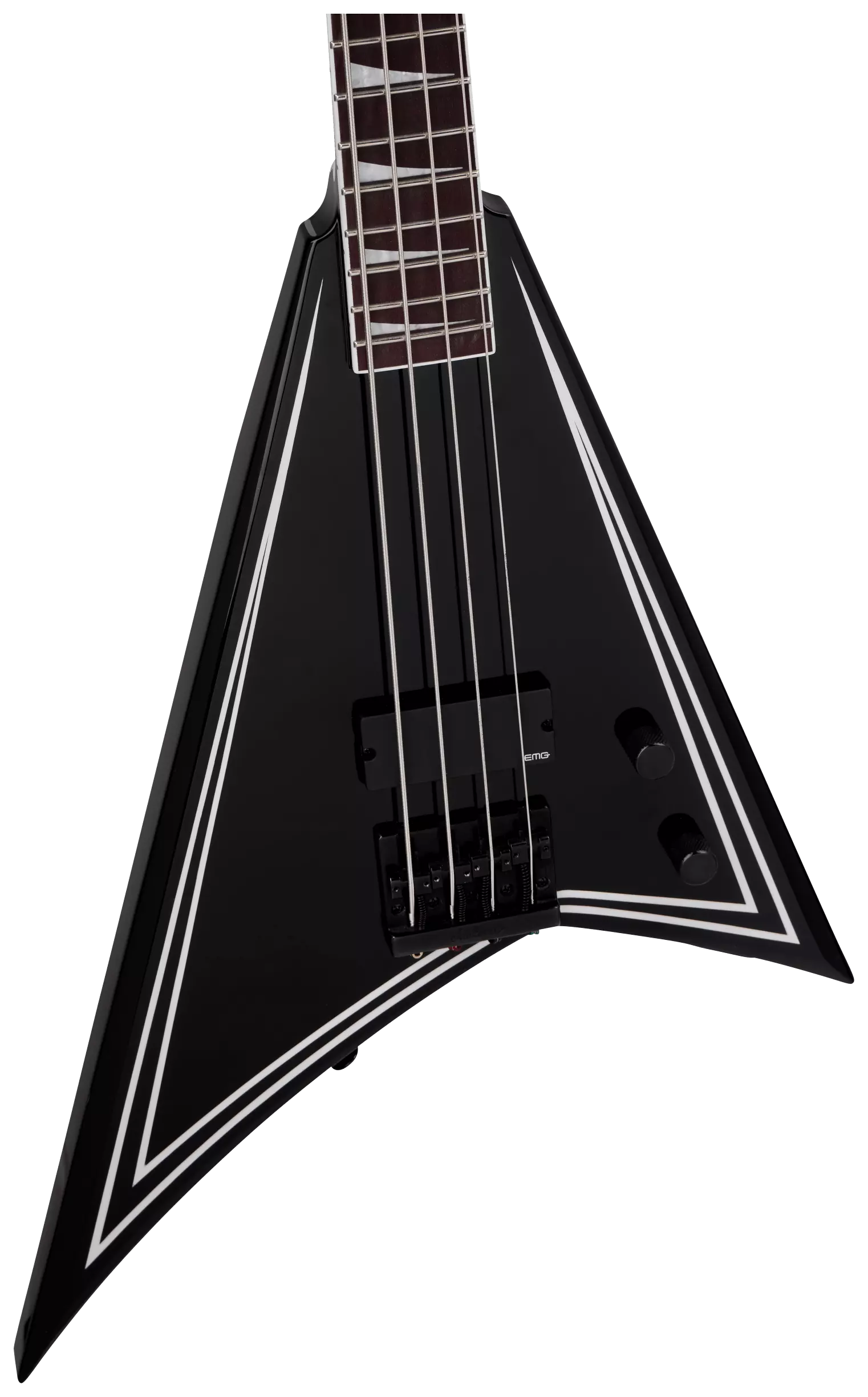 Jackson X Series RRB IV Rhoads Bass Amaranth Black with White Pinstripes 3
