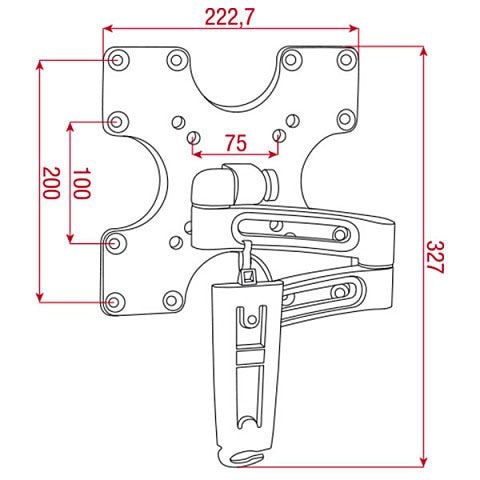 Showtec LCD-106 LCD Bracket Long 1