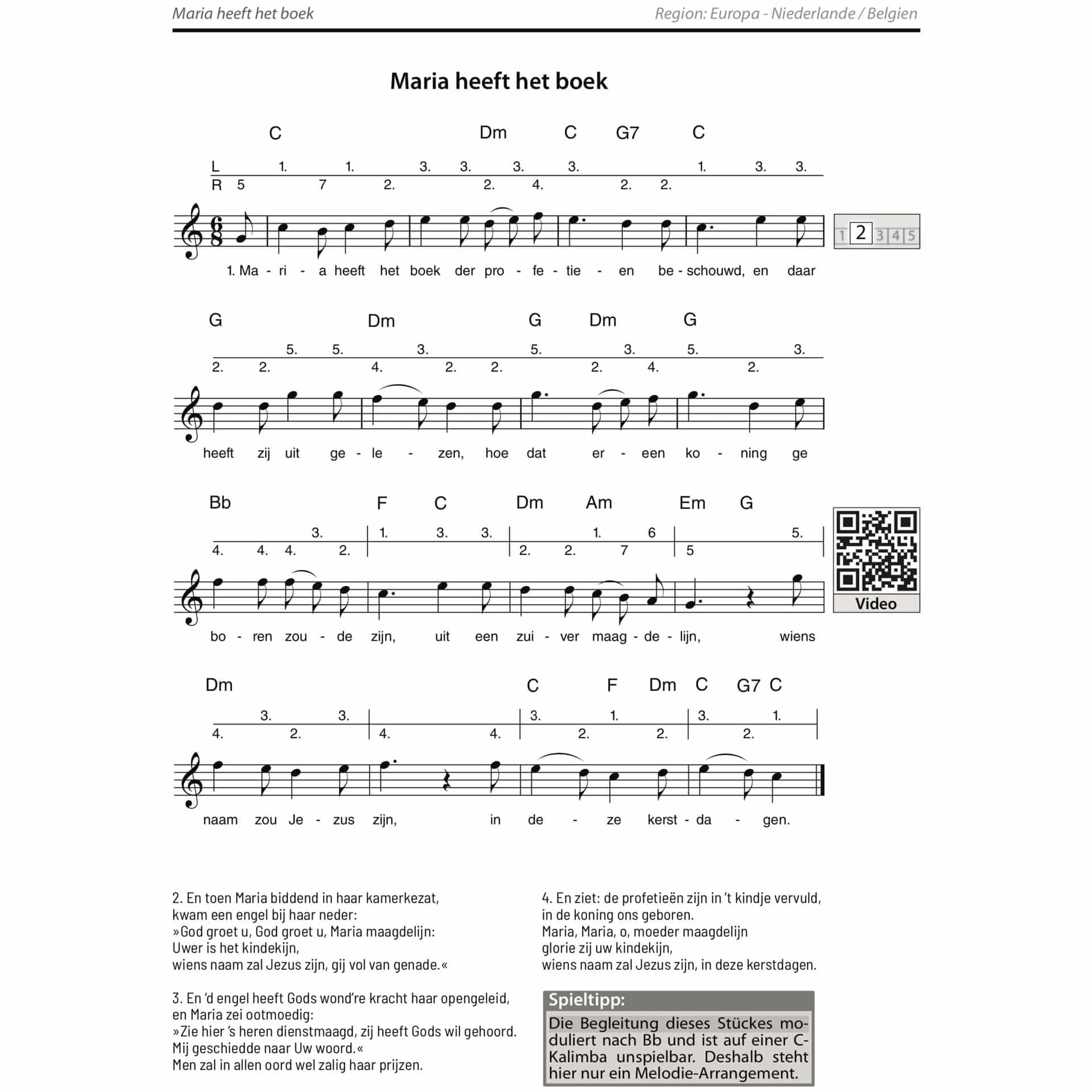  Weihnachtslieder aus alles Welt für Kalimba (17 Töne, C-Dur) 7