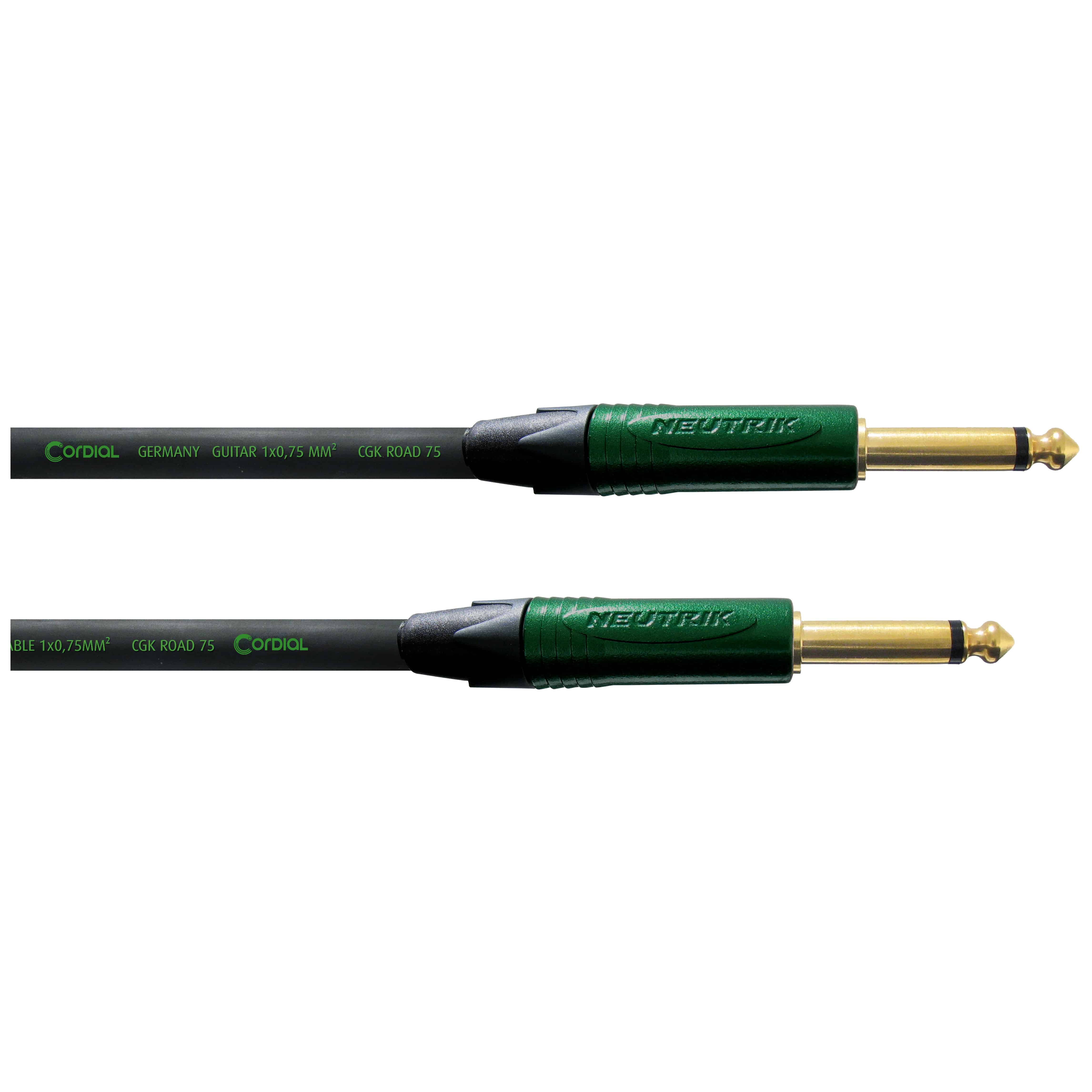 Cordial Instrumentenkabel Standard CRI 6 PP 6,0 m NEUTRIK 2 x Klinke 6,3 mm mono