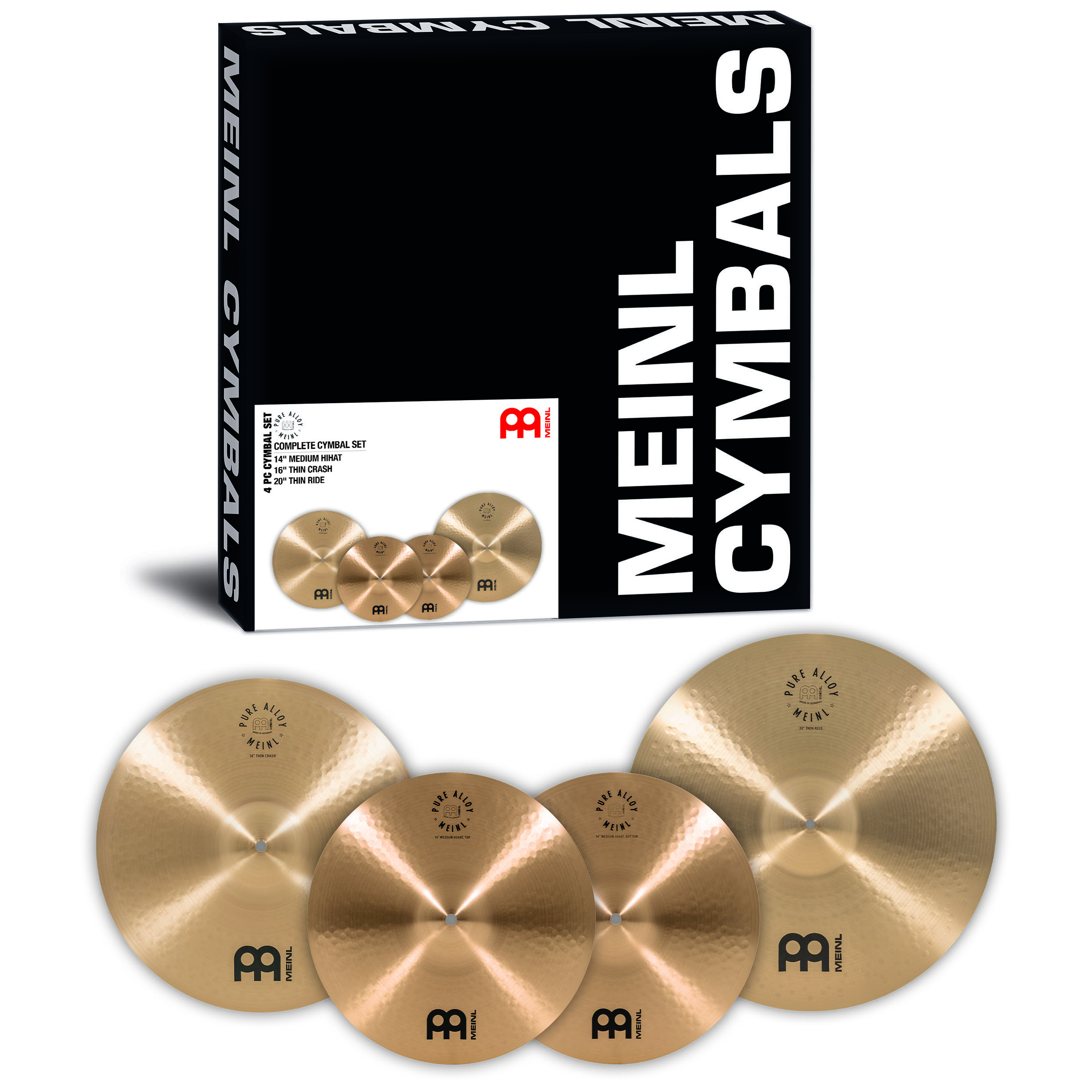 Meinl Cymbals PA-CS2 - Pure Alloy Complete Cymbal Set