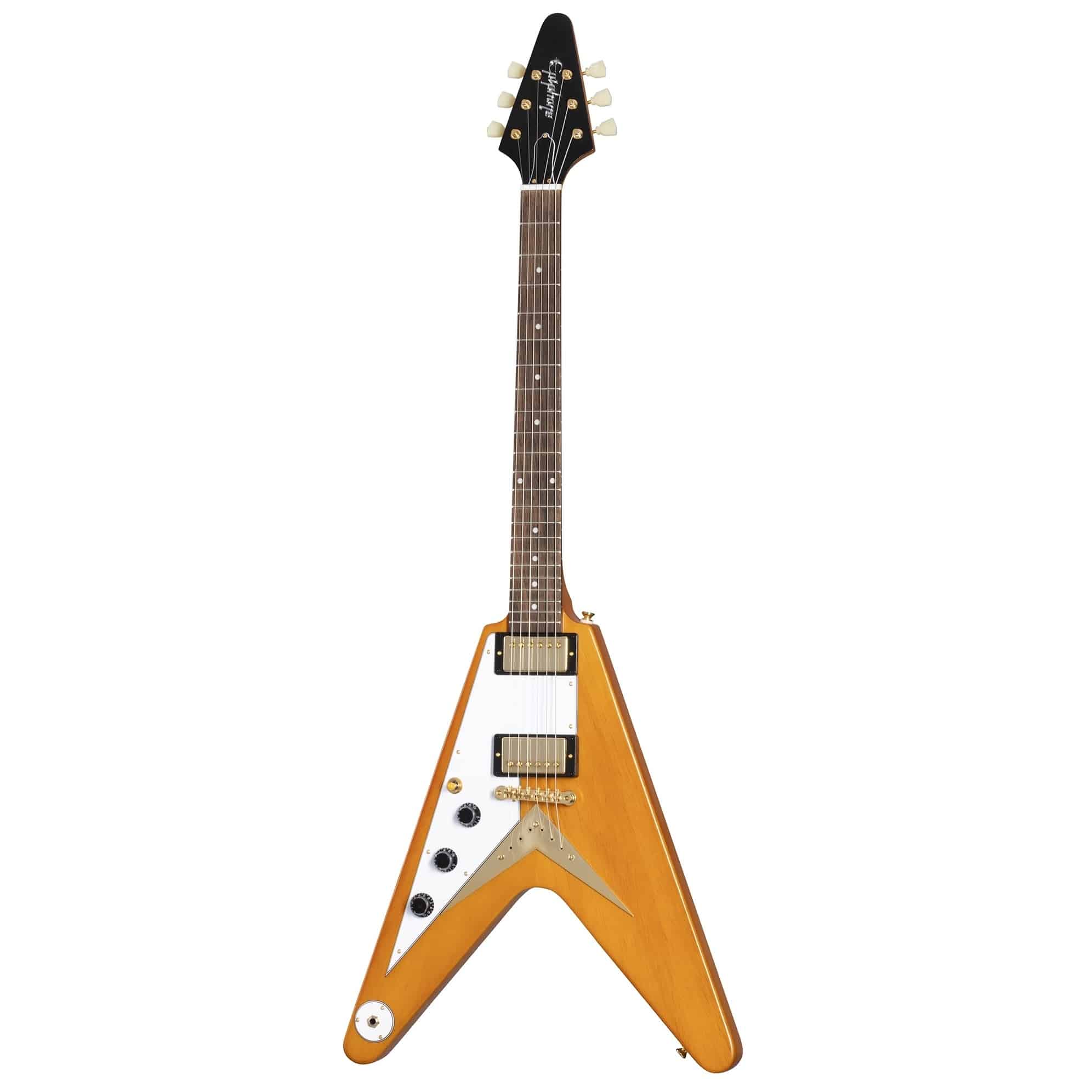 Epiphone 1958 Korina Flying V White Pickguard LH ANA 8