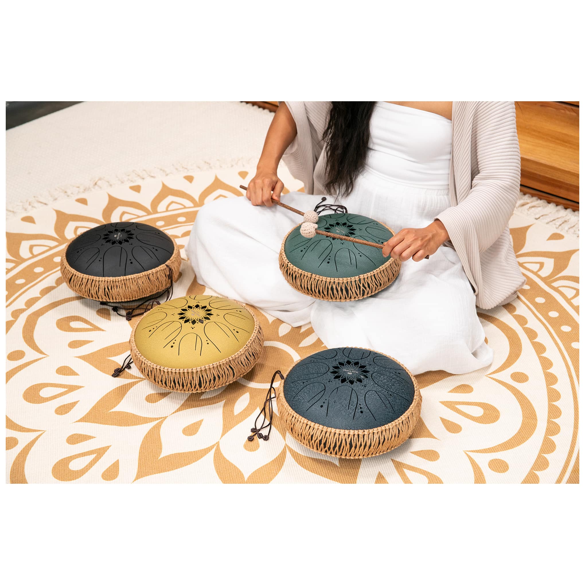 Meinl Sonic Energy MOSTD3G - Medium Octave Steel Tongue Drum 10", C Dur, 8 Töne, 432 Hz, Gold 9