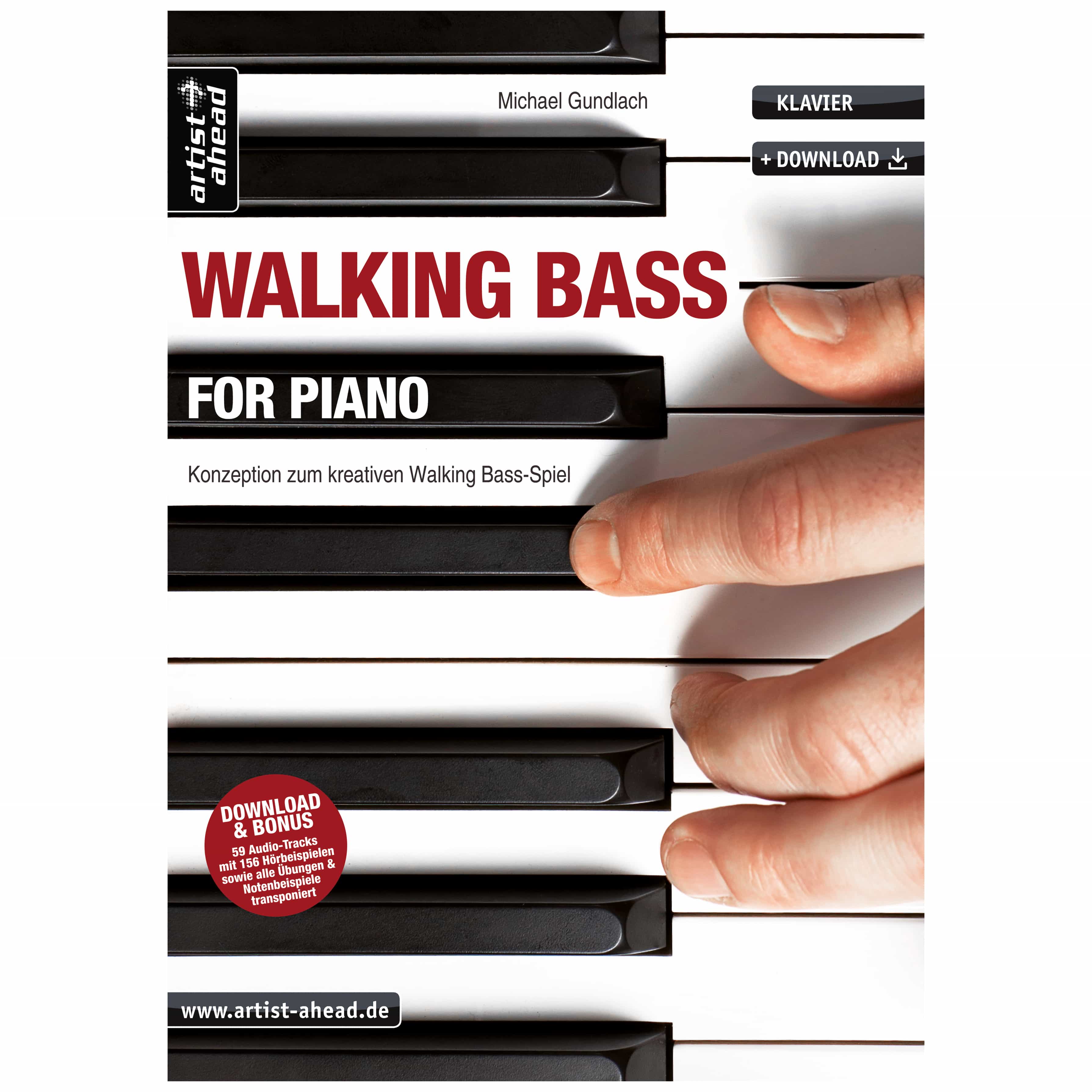 Artist Ahead Walking Bass for Piano  - Michael Gundlach