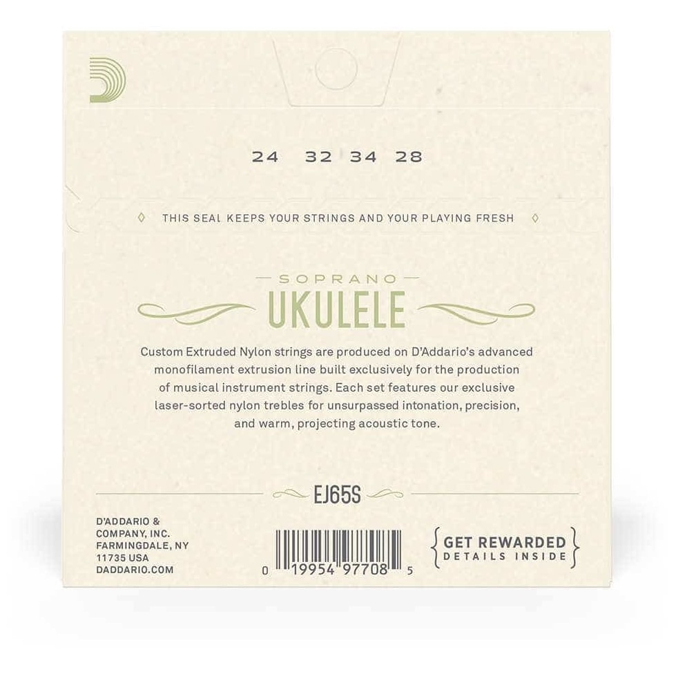 D’Addario - D’Addario EJ65S - Pro-Arté Ukulele Soprano Extruded Nylon 024-028 - 4